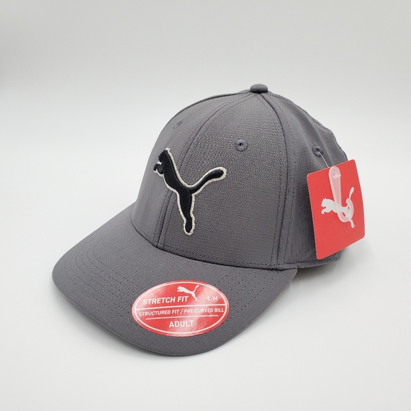 PUMA Men's Dillon Stretch Fit Adult Baseball Cap Hat Dark Gray - Picture 1 of 7